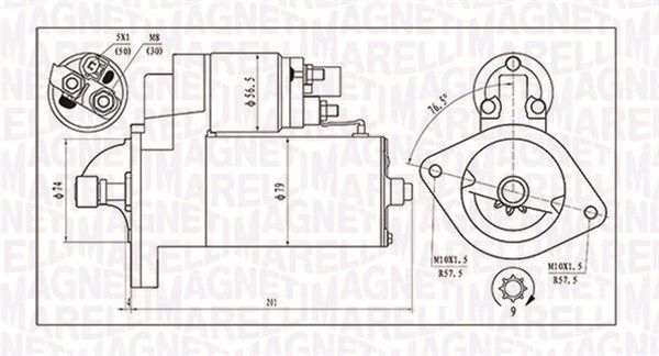 MAGNETI MARELLI Käynnistinmoottori 063721135010